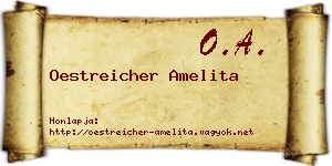 Oestreicher Amelita névjegykártya